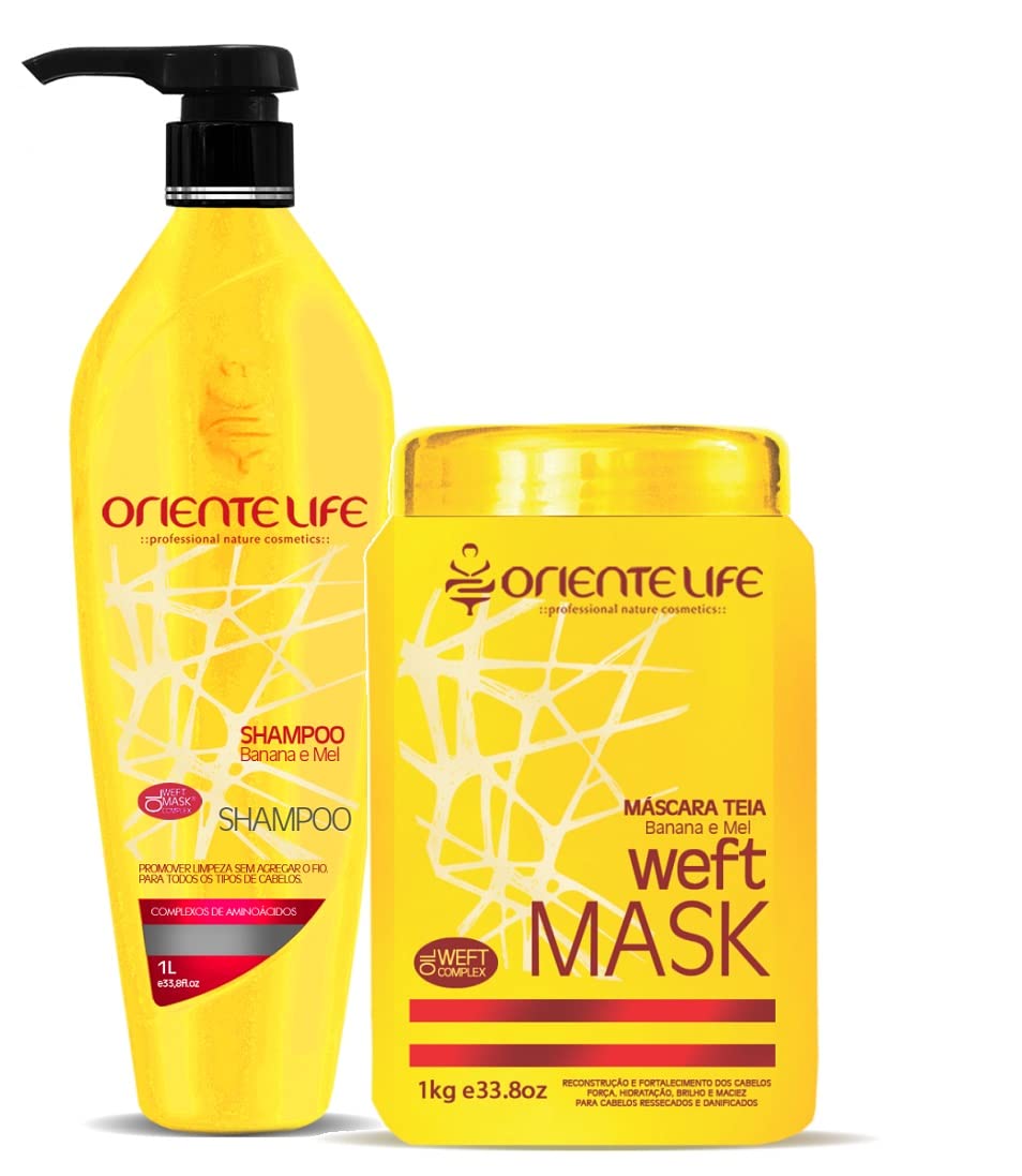 ORIENTE LIFE KIT BANANA E MEL SHAMPOO + MÁSCARA PROFISSIONAL 1KG
